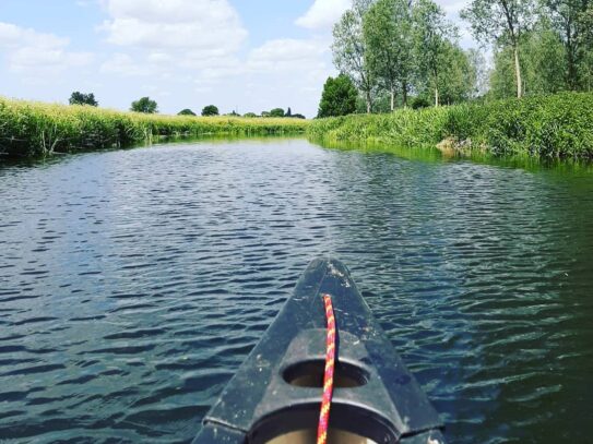A kayak on the River Stour