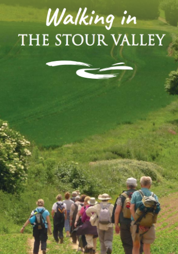 An image of the front cover of the Walking in Stour Valley visitor guide
