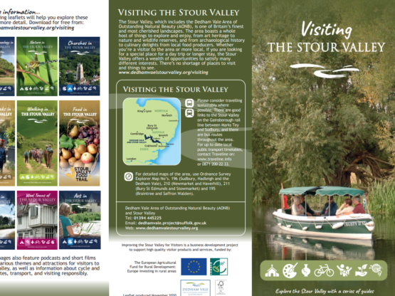 An image showing the front cover of the Visiting the Stour Valley visitor guide