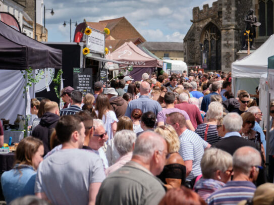 Crowds enjoying the Taste of Sudbury event in 2019